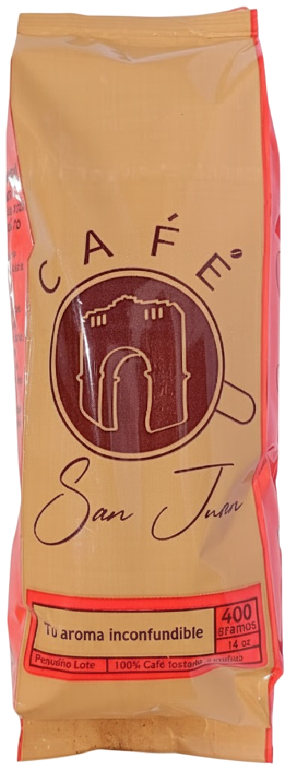 Bolsa de Café San Juan de 400 gramos, café molido dominicano